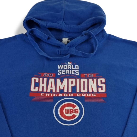 Chicago Cubs Hoodie Men's Blue 2016 World Series Champions Sweatshirt Pullover. - Picture 4 of 4